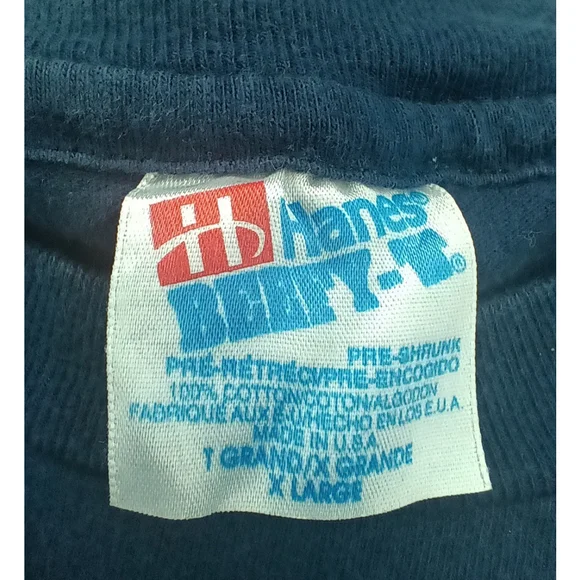 VTG 90s Florida Key West Adult XL T-shirt Single Stitch Navy Tee Hanes Hvwt USA - Picture 7 of 7